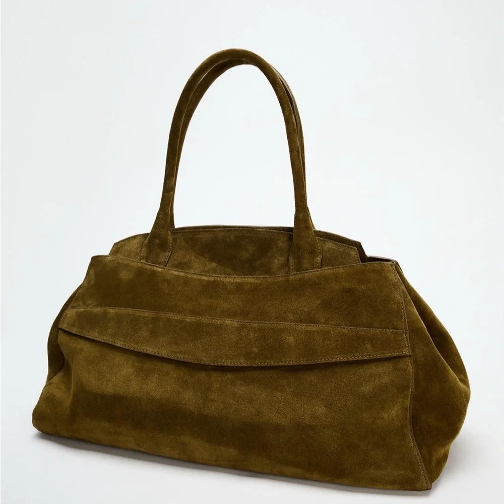 NWT Limited Edition Zara Suede leather bag - Picture 4 of 13